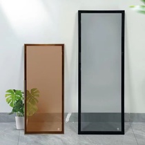 Customized narrow-edge glass cabinet doors. Customized Changhong tempered light luxury European pine board high-gloss flat-opening wardrobe and wine cabinet cabinet doors.