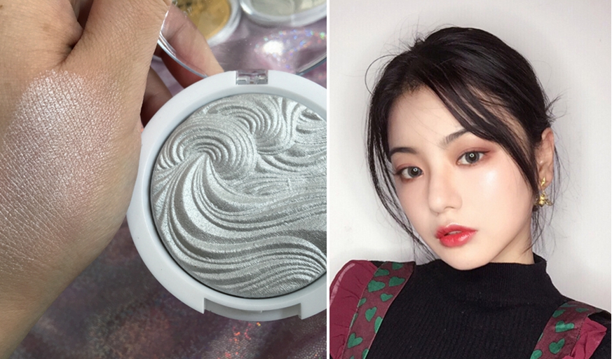 Bột bóng có độ bóng cao sửa chữa bột bóng ngọc trai làm sáng ba chiều bột ánh sáng cao năng lực sửa chữa tấm Zhang Yihan với cùng một đoạn highlight 3ce