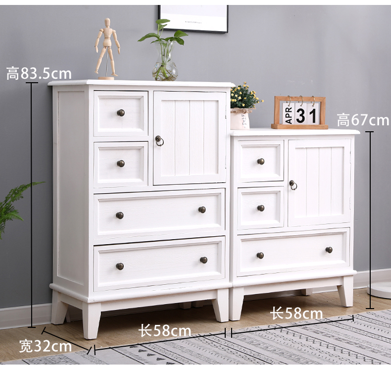 Tủ gỗ chắc chắn của ngăn kéo phòng ngủ ngăn kéo tủ lưu trữ phòng khách tủ khóa đơn giản hiện đại khép kín bảy tủ lưu trữ - Buồng tu dau giuong