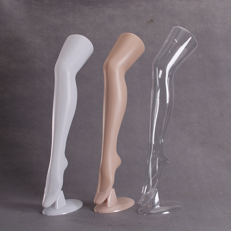 Leg Model Long Leg Model Stockings Foot Model Plastic White Skin Tone Transparent Ladies Children's Stockings Model With Base Hanging