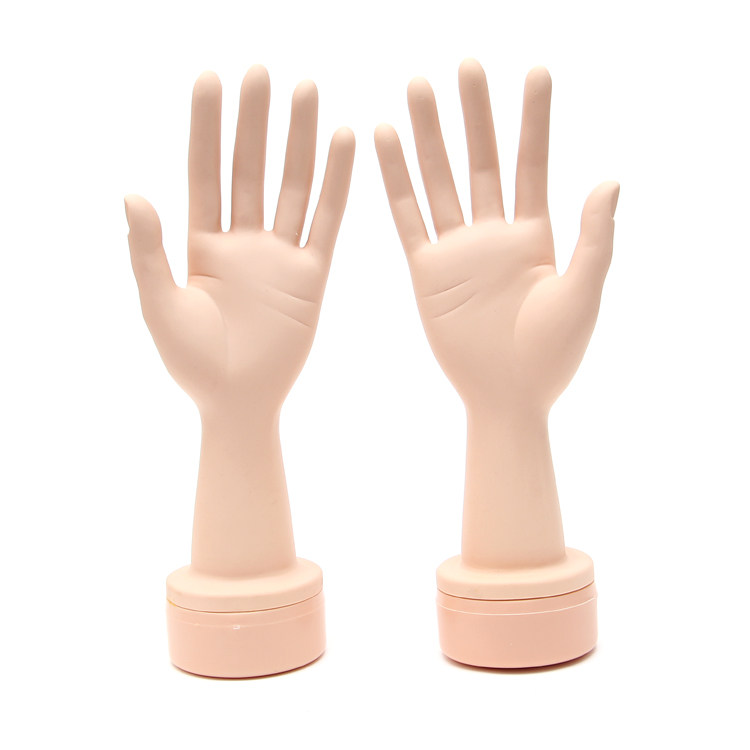 Emulated female hand die plastic can be freely bent merga practice dummy hand zezable finger ring hand decorated gloves display