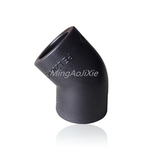  Direct sales socket type HDPE45 degree elbow PE pipe fittings complete specifications PE joint PE angle elbow L20L32L110