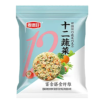 【麦德好】十二蔬菜燕麦巧克力饼干500g[10元优惠券]-寻折猪