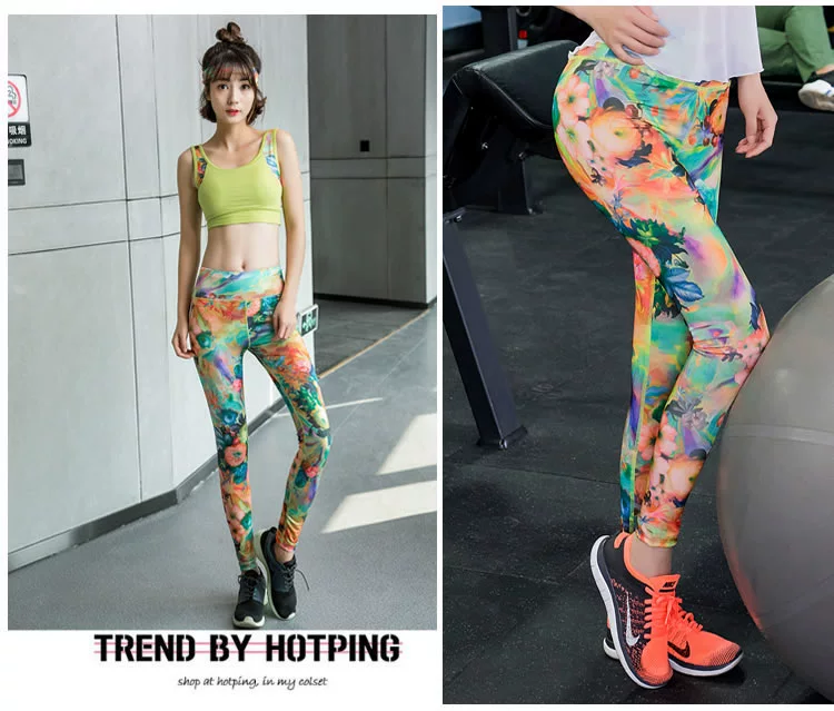 Quần tập thể dục yoga quần nữ bó sát eo cao kéo dài phòng tập thể dục chạy quần nhanh khô