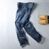 Quần jean mùa thu và eo nam thun thun rộng Quần skinny nam giản dị hiệu quả áo nam đẹp Cao bồi