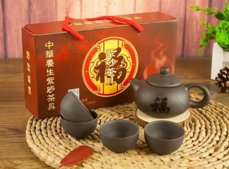 Fair sale business gifts Chinese health purple clay pot tea set Purple sand pot kung fu tea set Fair sale gift