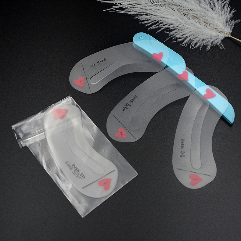 Korean thrush aids eyebrow card beginner thrush artifact one word eyebrow card 3-piece set beauty small gift