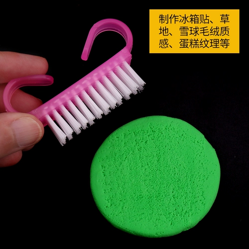 Кисть с текстурой рога, кисть с плюшевой щетиной, сверхлегкая смоляная глина, глина для торта, плюшевая игрушка для изготовления животных, камень, пластиковая глина