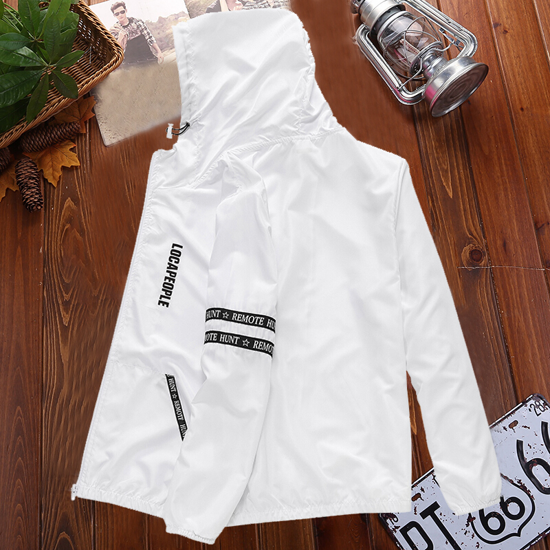 Summer skin clothing men's ultra-thin breathable outdoor sunscreen clothing women's couple's anti-UV sports quick-drying wind suit tide