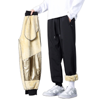 Woodpecker winter graphene snow thermal cotton pants mens casual plush sherpa pants cold-proof trousers for men