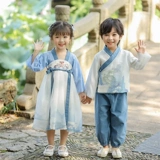 Детское ханьфу подходит для мужчин и женщин, костюм, комплект, осеннее, китайский стиль