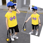 Toddler mùa hè váy bé 2020 mới cậu bé thời trang không tay phù hợp với trẻ nhỏ siêu nước ngoài thường childrens quần áo.