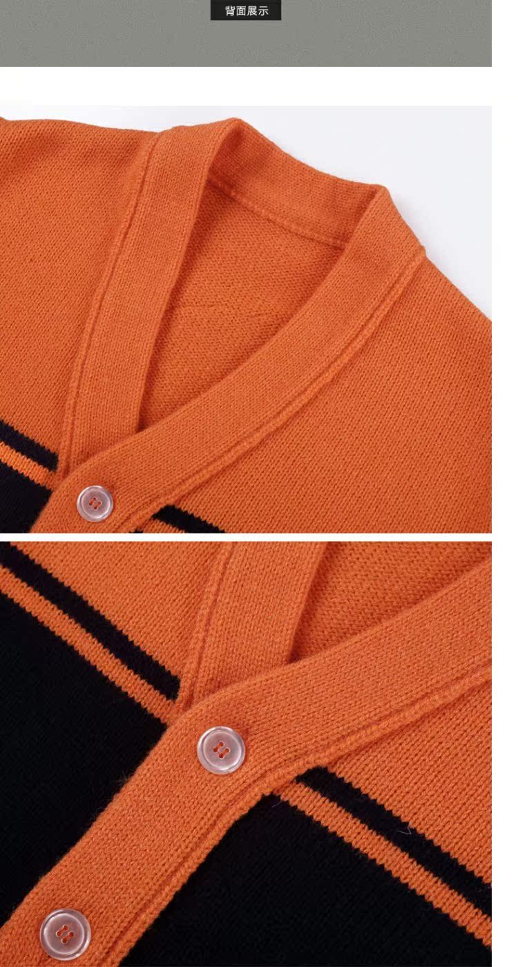 Spike 2019 mùa xuân đầu hổ thêu màu sắc phù hợp với áo len nam dày kim kiểu áo len nam kiểu đan len J752 - Cardigan áo sơ mi nam