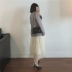 Muzi phiên bản Hàn Quốc của váy xếp li nữ 2019 mẫu mùa hè hoang dã mỏng eo cao váy dài Một chiếc váy bánh chữ - Váy chân váy dài công sở Váy