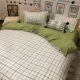 Wu Jinyan cùng một phong cách màn ngủ chuối đỏ rời gia đình bốn in đơn giản lanh gió quilt bên ký túc xá sinh viên 1.5 - Bộ đồ giường bốn mảnh chăn drap gối nệm