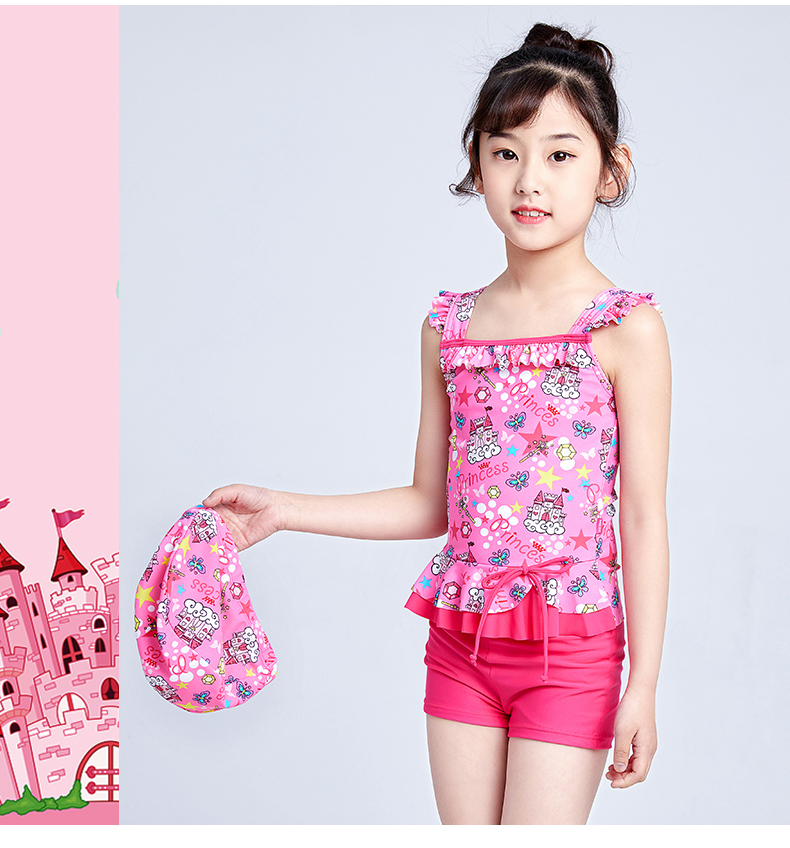 Đồ bơi cho trẻ em gái Big Boy Split Princess Dress Học sinh Boxer - Bộ đồ bơi của Kid đồ bơi trẻ em nữ