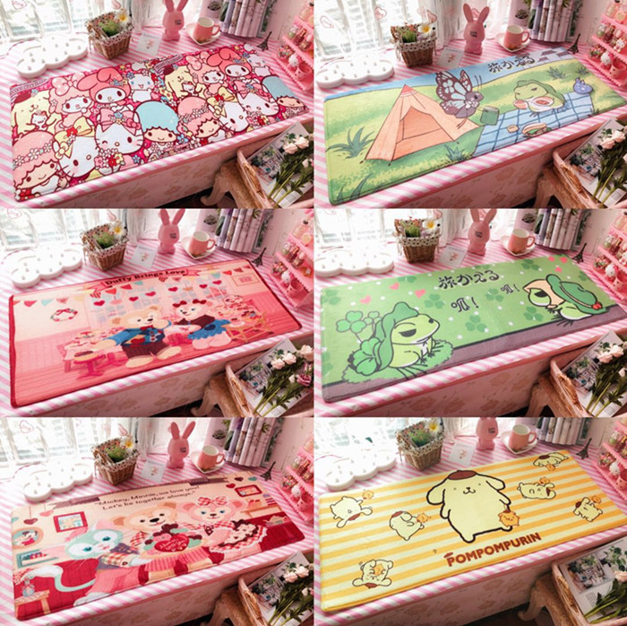 Ballet Rabbit Dafu Bear Rectangular Ground Mat KT Cat Frog Cartoon Floating Window Mat Pudding Dog Non-slip Rug Mat