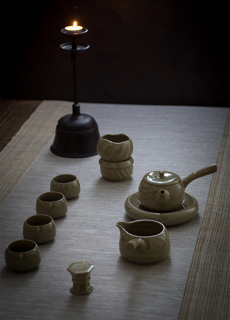 Brother and creation of up side fair keller Japanese male household and a cup of tea) sea ceramic tea machine accessories