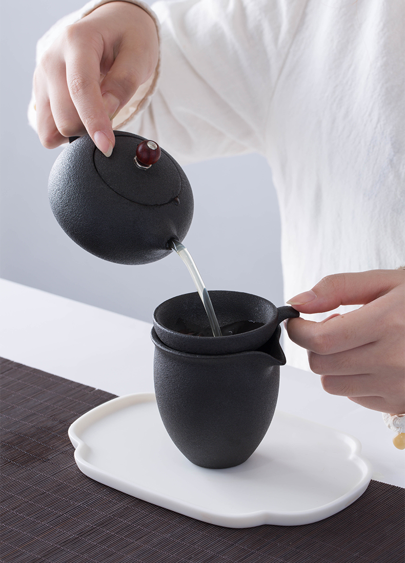 And the creation of) tea strainer of black gauze filter Japanese ceramics) suit with supporting tea accessories is good