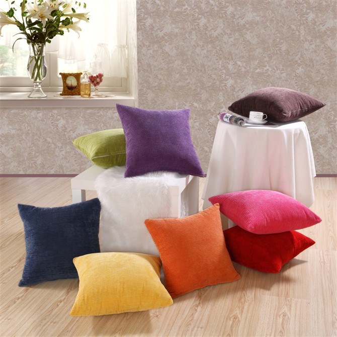 Tùy chỉnh làm thêm lớn màu lớn vải nhung gối ôm ghế sofa