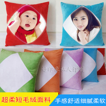 diy heat transfer consumables sublimation short plush blank pillow case pillow Pillow sofa car advertising pillow