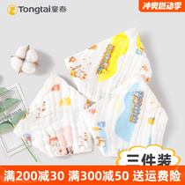 Tongtai baby triangle towel six-layer gauze childrens products super soft baby anti-vomiting bib newborn saliva towel