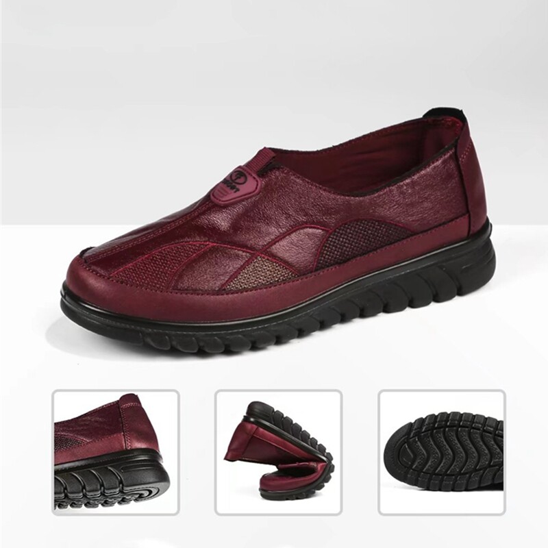 Old Beijing cloth shoes women's 2022 spring and autumn new middle-aged and elderly flat-soled mother's single shoes soft bottom non-slip comfortable mother's shoes