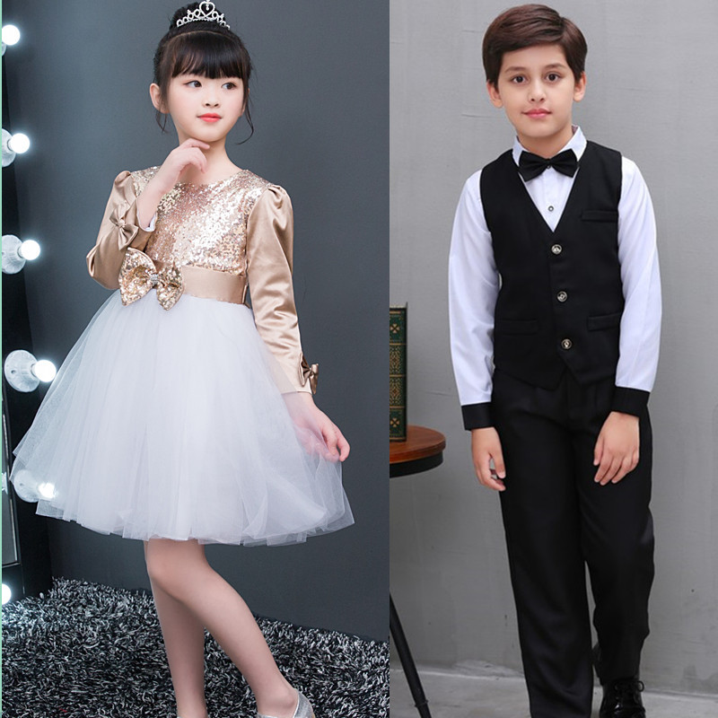 girls princess ballet chorus dresses Long sleeve children's Princess