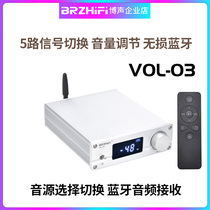 BRZHIFI audio remote control preamp aptX-HD Bluetooth receiver 4 1 signal channel switching PGA231