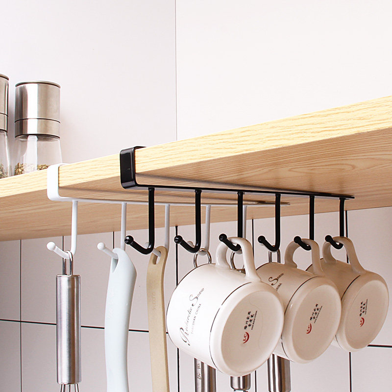 Kitchen hook frame punch-free hook hook strong overall cabinet hook hanging wardrobe board nail-free row hook row