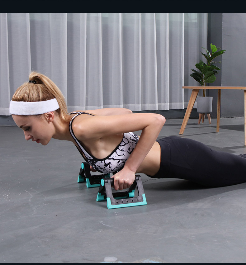 скоба для отжимания 可折叠俯卧撑板支架辅助器家用健身器材胸肌腹肌训练器初学者训练