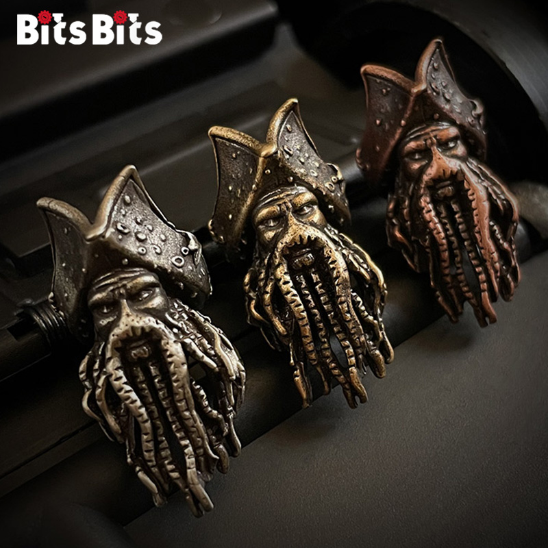 Pirates of the Caribbean David Jones pure bronze knife pendant Edc pendant umbrella rope pendant tail pendant DIY accessories car key buckle