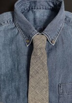 English linen college European and American retro gray small checkered handmade brown glencheck tie