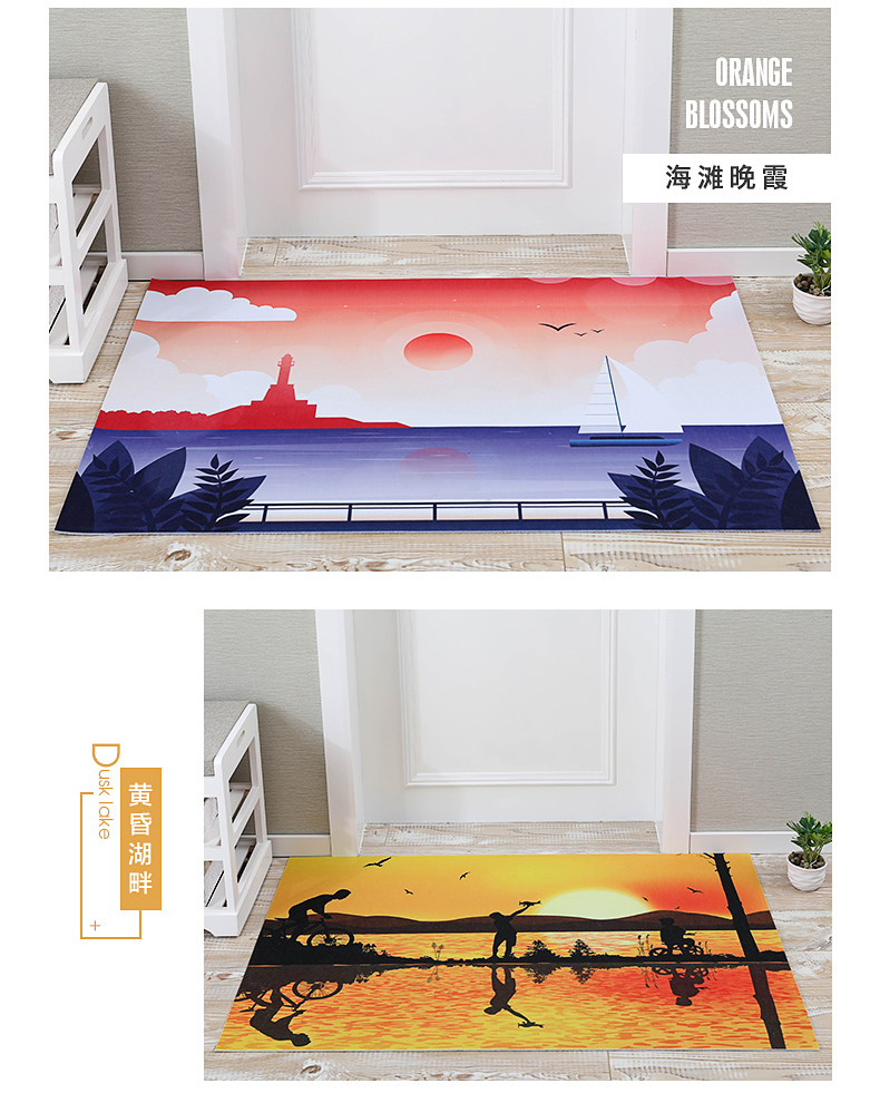 Có thể cắt Bắc Âu nhà foyer thảm cửa thảm nhà bếp lối vào siêu mỏng thấm chống trượt tùy chỉnh thảm - Thảm sàn thảm lau chân nhà tắm