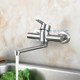 304 Stainless Steel Wall-Mounted Faucet Hot and Cold Kitchen Sink Sink Faucet Concealed Balcony Laundry Pool Home
