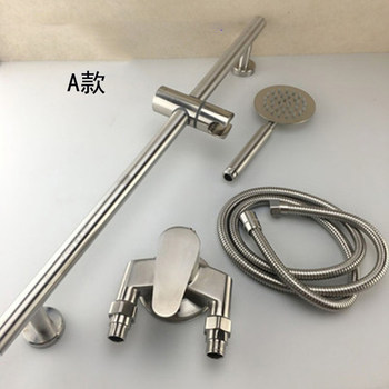 Sus304 Stainless Steel Mixing Valve Hot and Cold Solar Water Heater Faucet Shower Faucet Set Surface Mounted