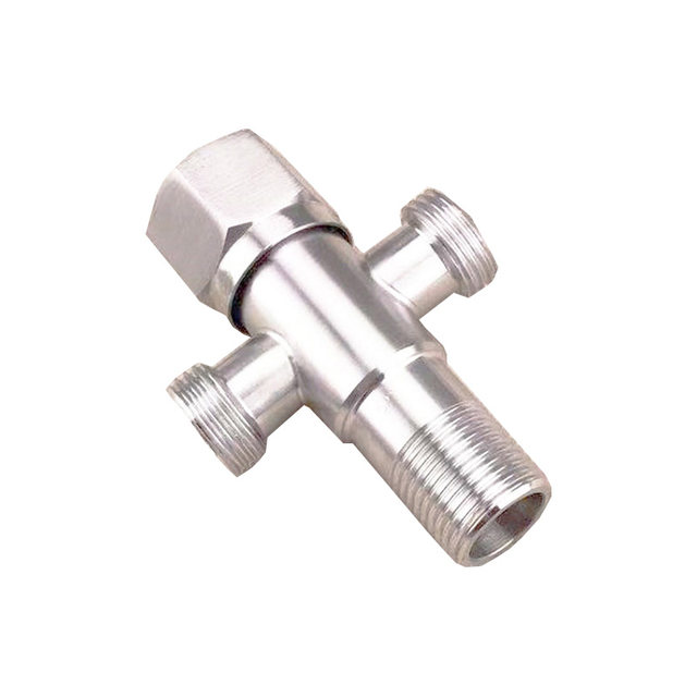 304 Stainless Steel Triangle Valve, One Inlet, Two Outlets, Three-Way, Dual Outlet Water Valve for Toilet, Sink, Angle Valve, Water Diverter, Water Stop Valve