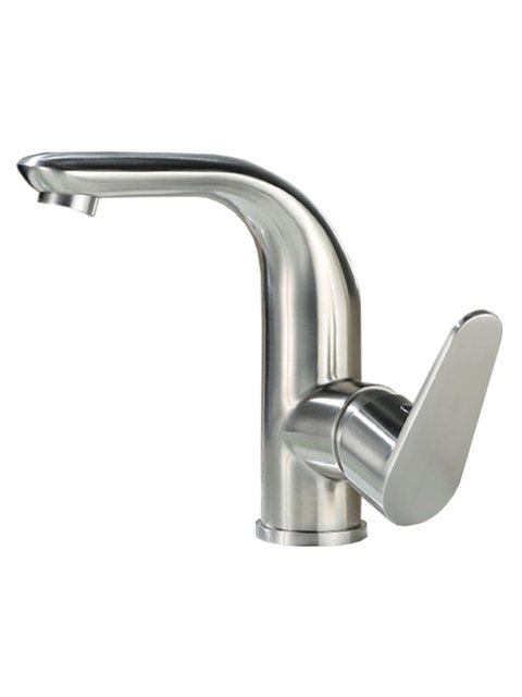 304 Stainless Steel Hot and Cold Water Faucet for Washbasin, Bathroom, Home, Toilet, Balcony, Black, Swivel