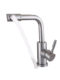 304 Stainless Steel Basin Faucet, Countertop Washbasin Hot and Cold Brushed Rotatable Single-Hole Lead-Free Faucet