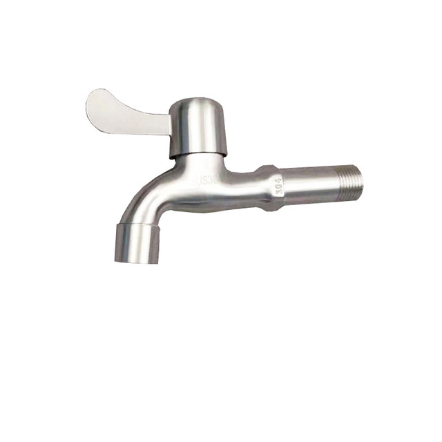 Washing Machine Small Spout Faucet 304 Stainless Steel Dual-Purpose Double-Head Single Cold Mop Sink Universal Extended Household Faucet