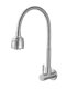 Sus304 Stainless Steel Wall-Mounted Kitchen Sink Single Cold Water 1/2 Inch In-Wall Faucet, Rotatable