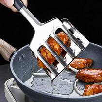 Stainless steel fried fish shovel home kitchen barbecue clip lengthened fried fish shovel turned fish shovel pancake steak clip