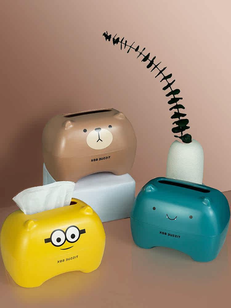 Cute toilet paper box cartoon bedroom computer desk desk desktop tissue box Creative toilet paper box Household