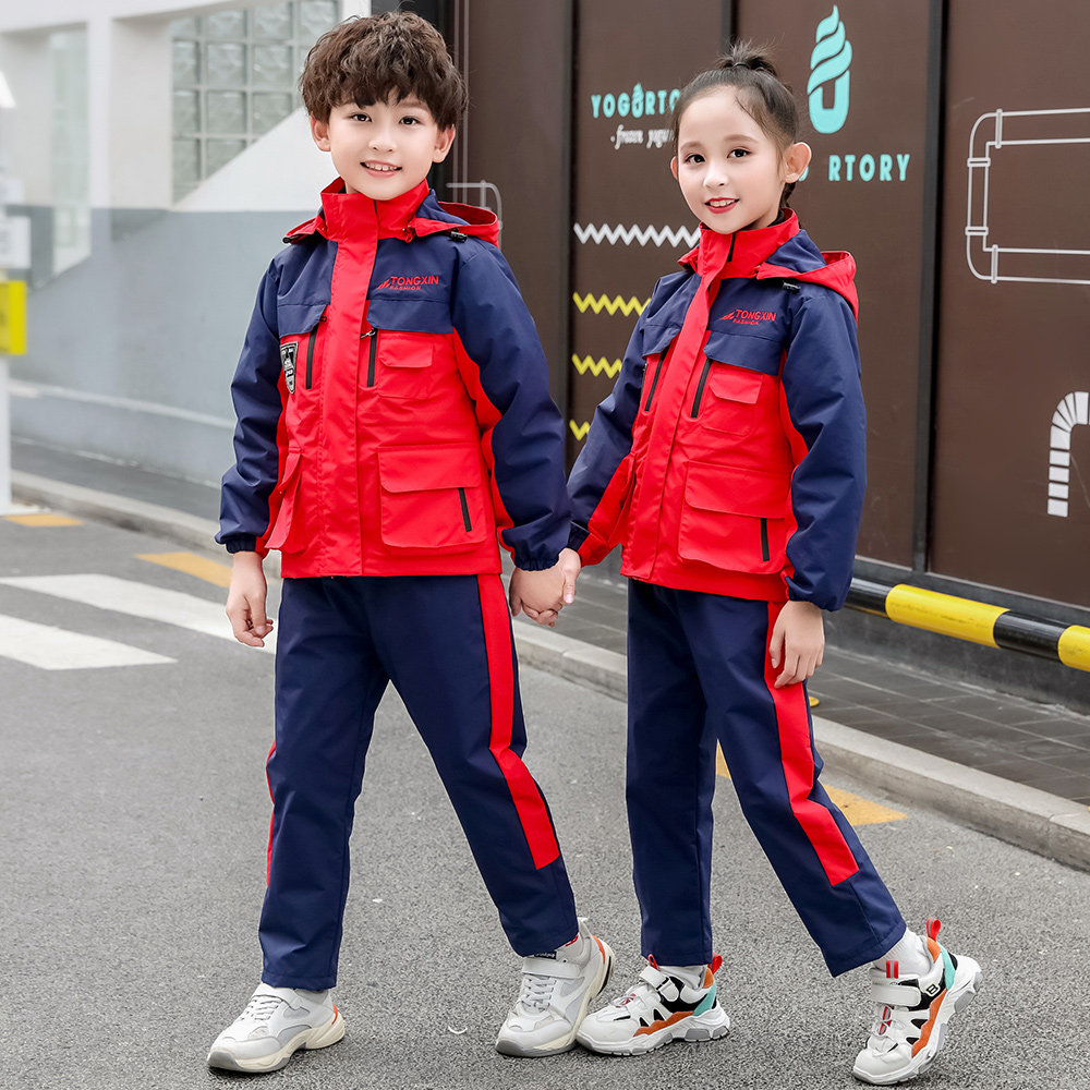 Autumn Winter New Submachine Clothes Children School Uniforms Students Teachers Sportswear Three Sets Customized Class Clothes Kindergarten Garden Clothes