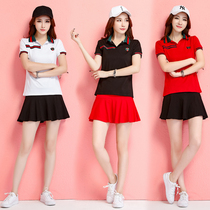 Short skirt sports suit women summer 2021 new short sleeve tennis suit casual two-piece thin kindergarten teacher uniform