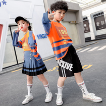 Kindergarten boys hip-hop tide clothing girls jazz dance children hiphop performance clothing primary and secondary school students street dance suit
