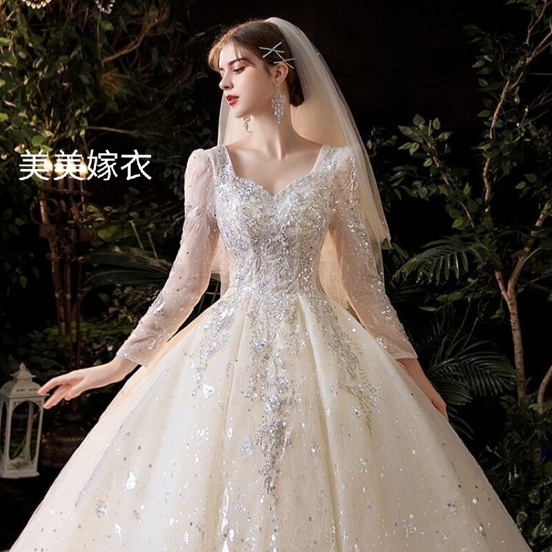 Elite spring starry sky for bride for pregnant, long sleeve, new collection, french style, suitable for teen
