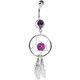 Export Dreamcatcher 316L medical stainless steel belly button ring navel nail dreamcatcherbellyrings