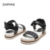 Daphne Daphne hè mới thời trang mẫu kim cương dày đáy dép nữ tăng 1516303105 xăng đan nữ Sandal