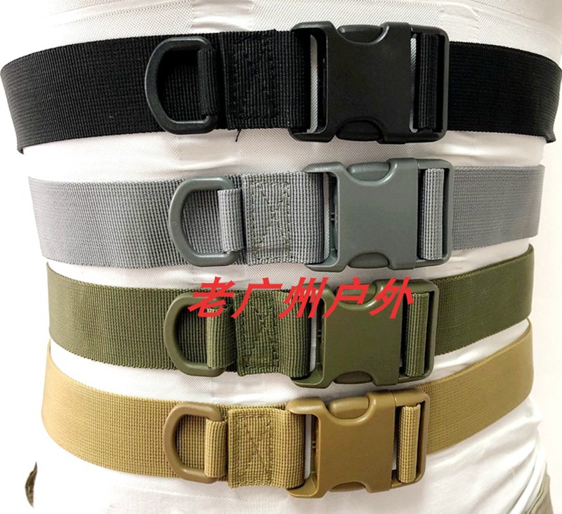 Men's Women's Tactical Belt Pants Outdoor Mountaineering Belt Nylon Plastic Buckle Buckle Canvas Pants Belt